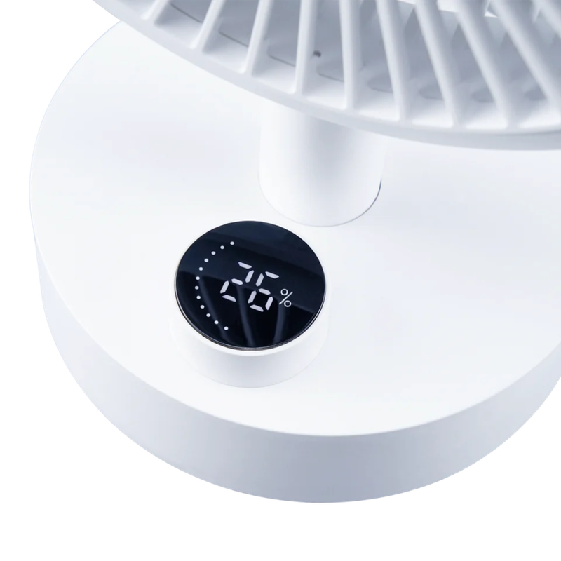 XPower F24 Multi Functional Swing Digital Display Wireless Desk Fan - White
