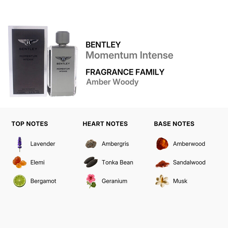 Momentum Intense by Bentley for Men - 3.4 oz EDP