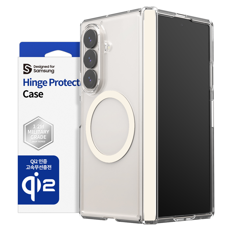 Araree Duple 360 Magsafe Cover For Z Fold 8 Ultra-Clear Cream