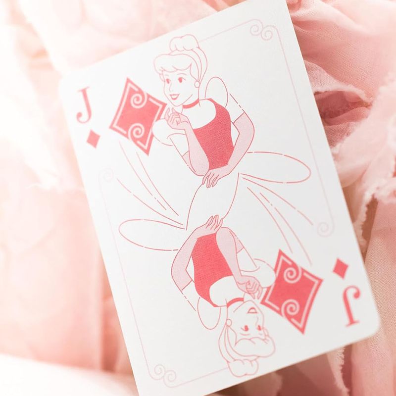 disney princess playing cards pink
