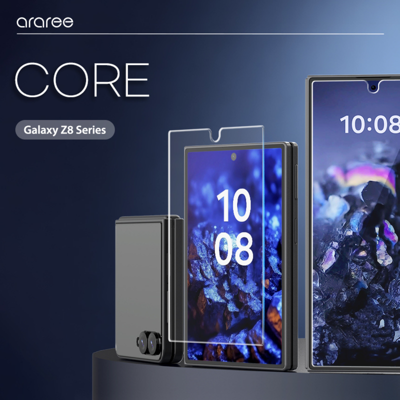 Araree Core Glass 2Pcs Screen Protector For Z Flip 8-Clear