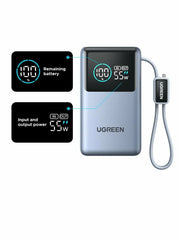 UGREEN Nexode Power Bank (10000mAh, 55W, 2 Ports, Built-in Cable