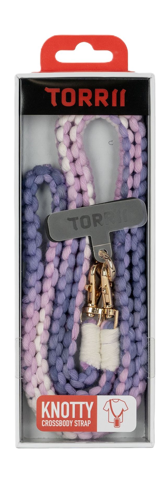 Torrii Knotty Braided Crossbody Strap – Gradient Purple-4897078509025