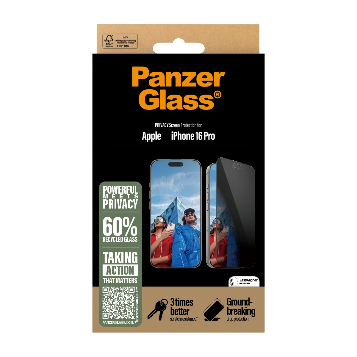 PanzerGlass® Screen Protector Gaming iPhone 16 Pro | Ultra-Wide Fit