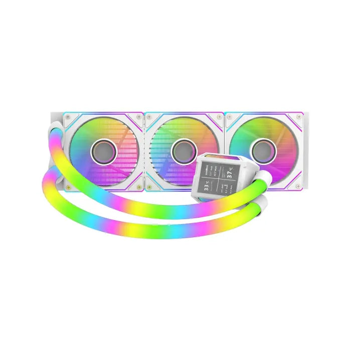 [SHARX] SHARX PROFIN, 360mm, Liquid Cooler Digital Screen, RGB TUBE - White, P360LRT-W