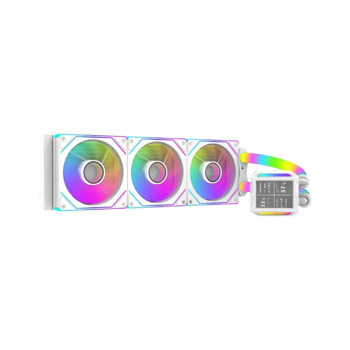 [SHARX] SHARX PROFIN, 360mm, Liquid Cooler Digital Screen, RGB TUBE - White, P360LRT-W