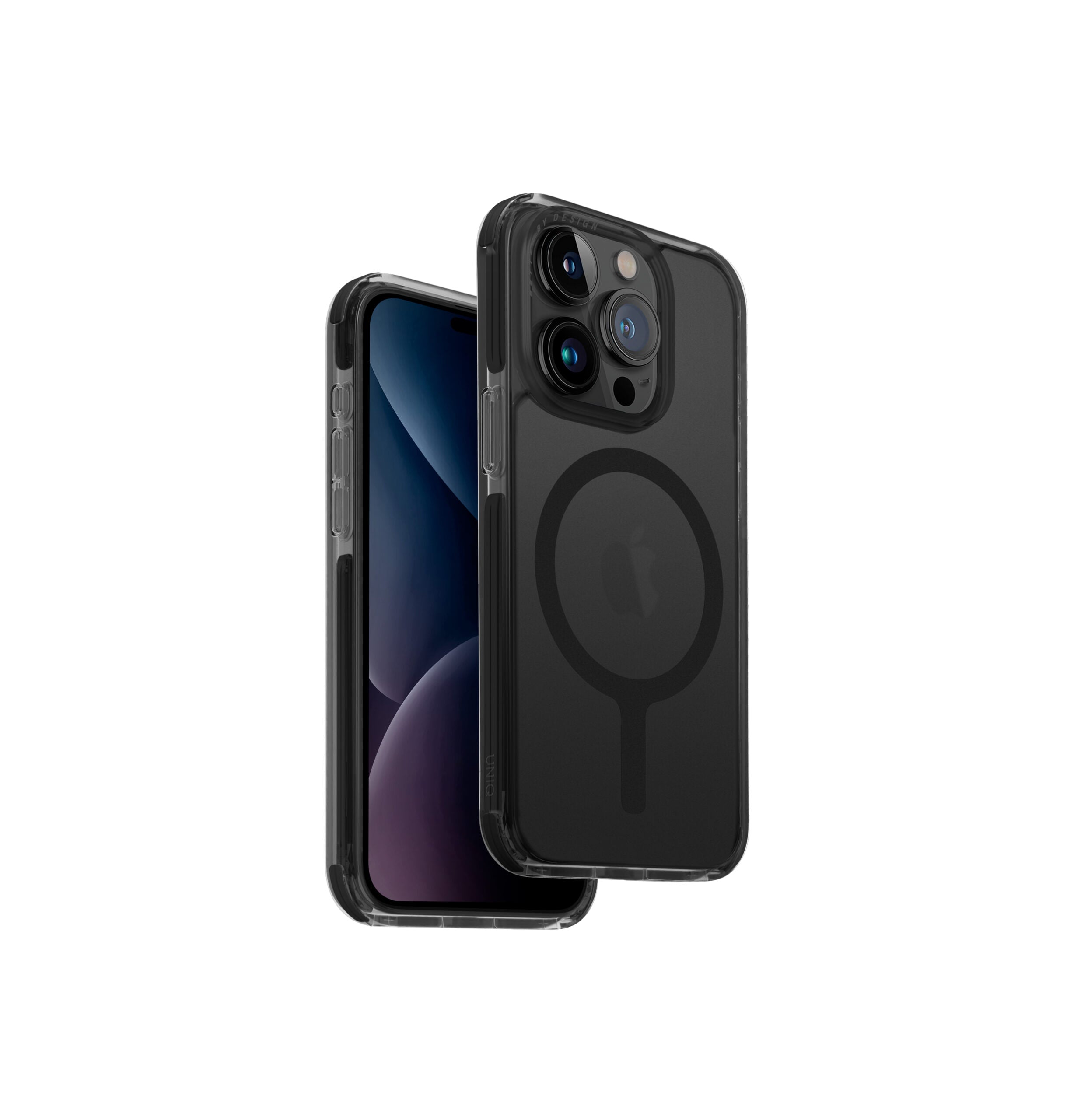 UNIQ HYBRID IPHONE 15 PRO MAGCLICK CHARGING COMBAT (AF) - CARBON (BLACK)