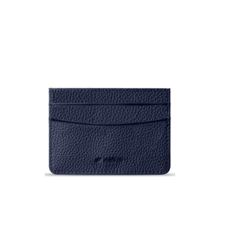 Melkco Origin Series Lai Chee Pattern Premium Leather Card Holder - Dark Blue