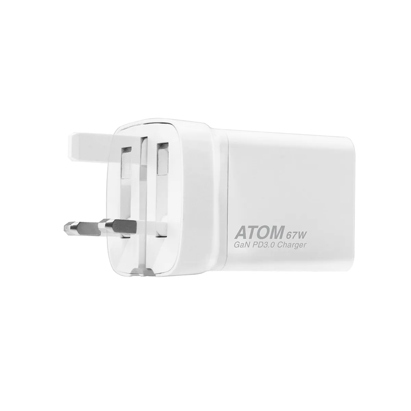 XPower ATOM 67W PD3.0/PPS/QC Foldable Plug Wall Charger - White