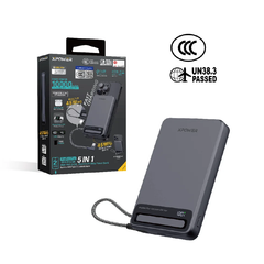 10000mAh 45W Power Bank with Type-C Cable & Stand CCC Safety XPower MagNetoPlus Aluminium Alloy   - Gray