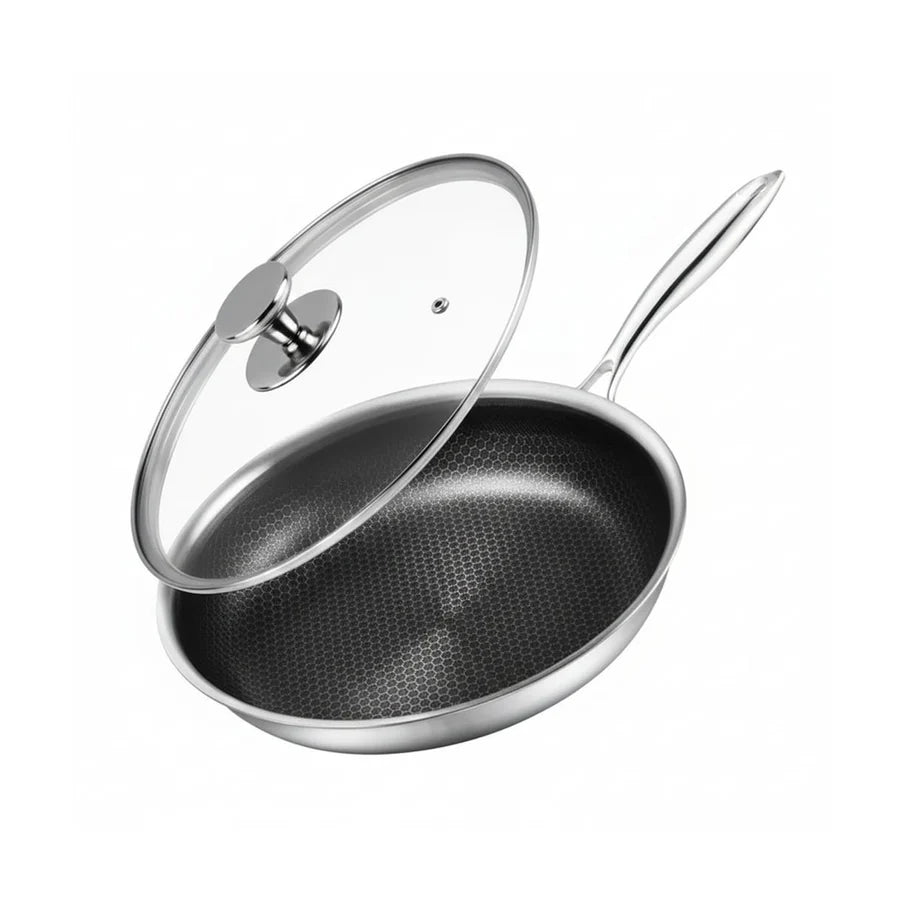 OSFE Fry Pan With Wide Side Glass Lid - 24 cm