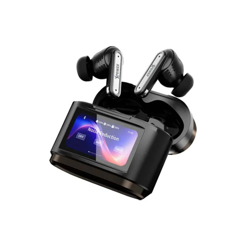 XPower Motif BD2 Twin noise canceling Bluetooth True Wireless Earbuds with large screen Black-4895246612881