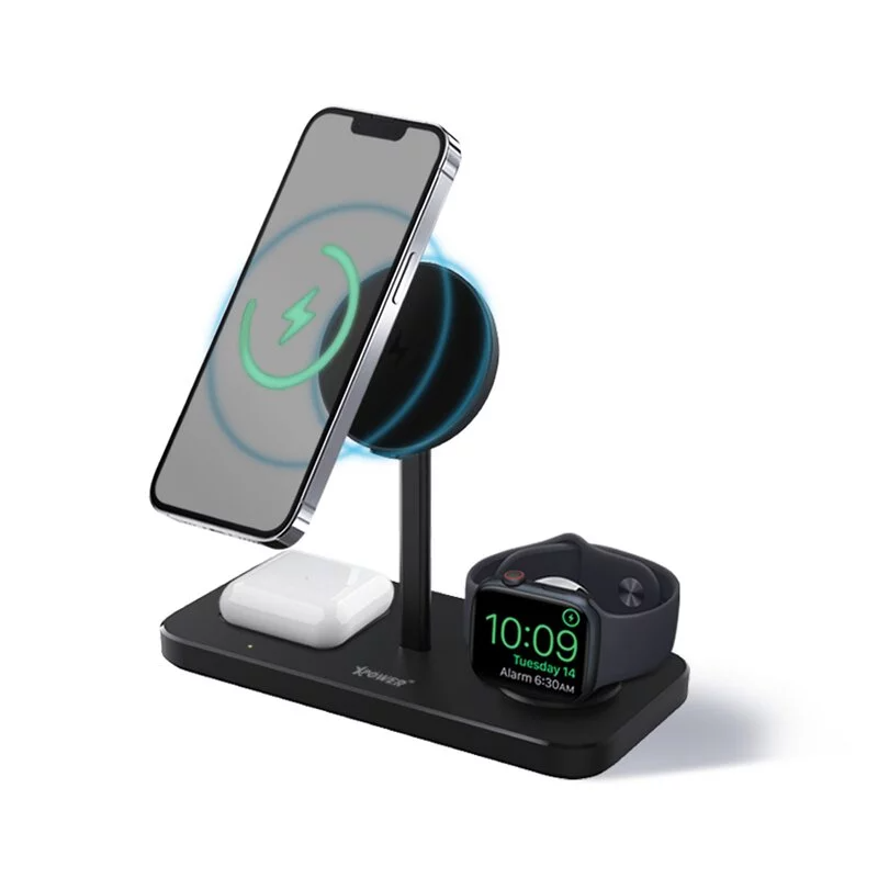 XPower WLS10 5 In1 15W Magnetic Wireless Charging Station - Black