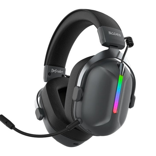 سماعة رأس لاسلكية مثبتة على الرأس من ساديس ديفندر بثلاثة أوضاع، لون أسود