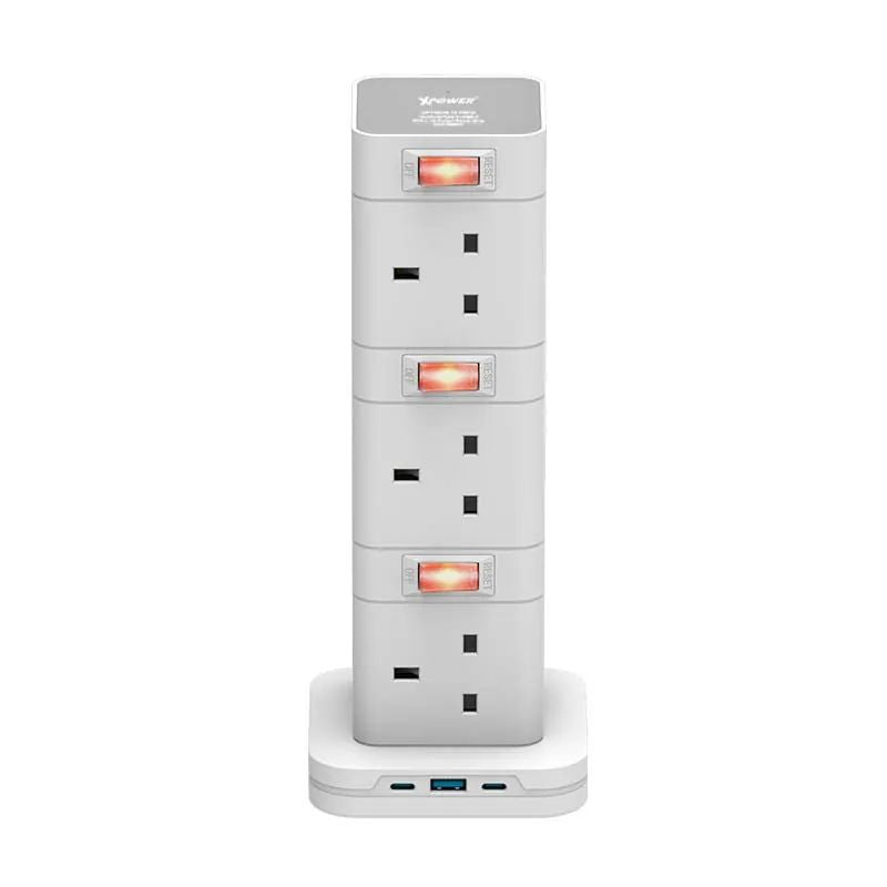 XPower Optimus 12 OM12 15-output switch power strip 12 Outlet PD3.0 Output (3M) White-4895246613314