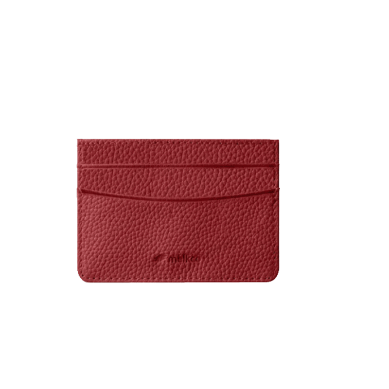 Melkco Origin Series Lai Chee Pattern Premium Leather Card Holder - Red