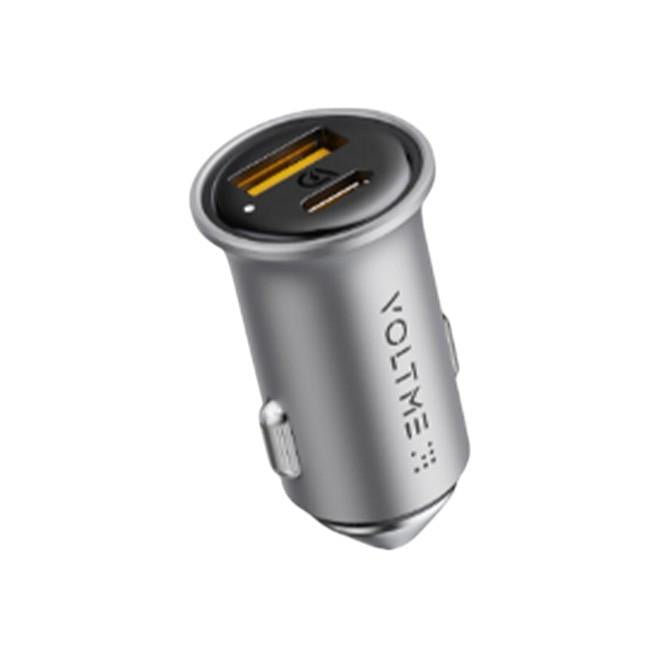 Voltme Cazo 20 CA Car Charger (20W) Silver Grey
