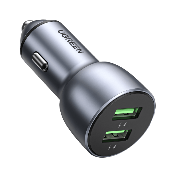UGREEN 36W Car 2-Port Charger Alu Case (Space Grey)CD213
