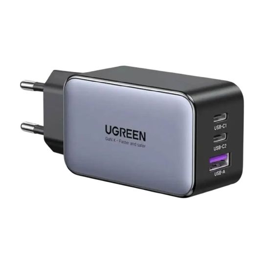 UGREEN Uno RG 65W 3-Port GaN Fast Charger UK Grey 25686