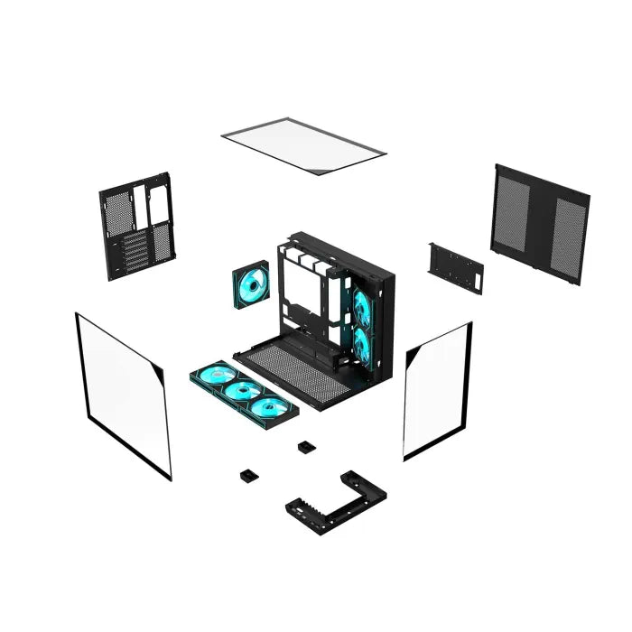 Acer V330B Mid Tower Gaming PC Case – Black (6-Fans)