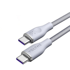 VOLTME Powerlink Rugg Double Nylon Cable Type C to Type C 5A / 1M (100W) Emarker Gray