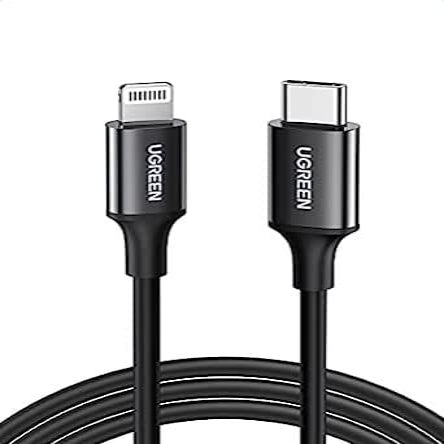UGREEN USB-C to Lightning M/M Cable Rubber Shell 2m (Black)US171 60W