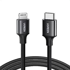 UGREEN USB-C to Lightning M/M Cable Rubber Shell 2m (Black)US171 60W