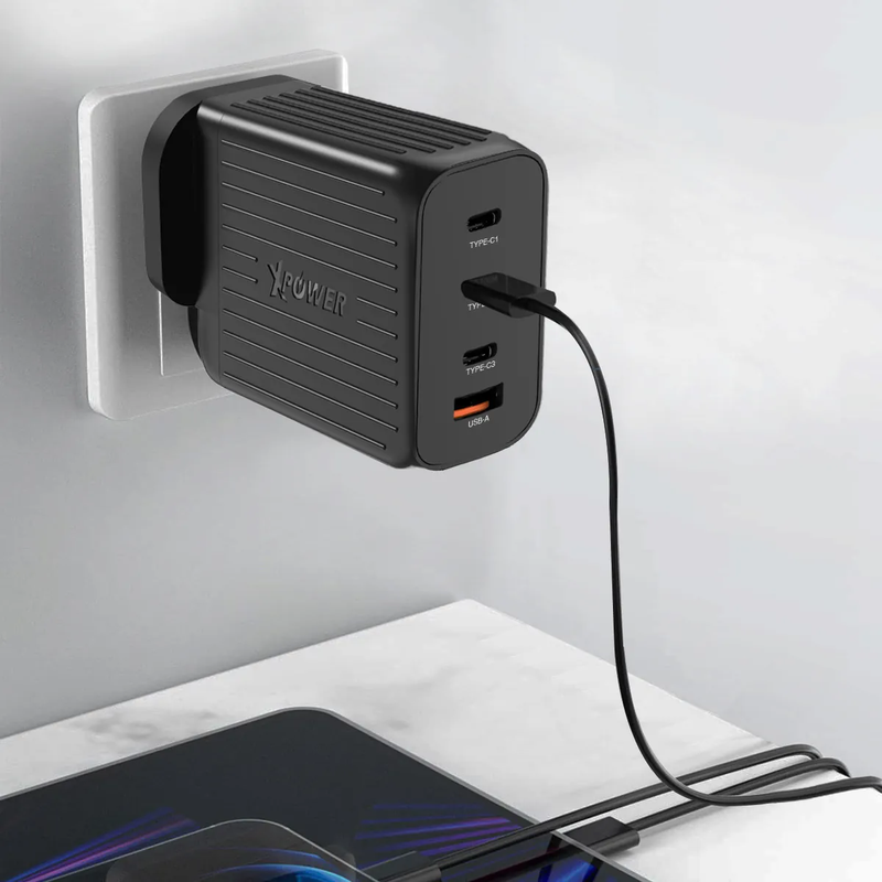 XPower GW200B 200W 4 Output PD 3.0/Qc/Scp Gan Wall Charger - Black