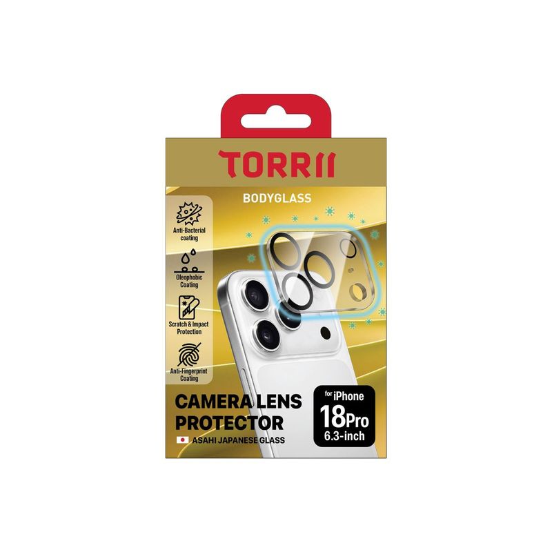 Torrii BODYGLASS Camera Lens Protector for iPhone 18 Pro – Clear