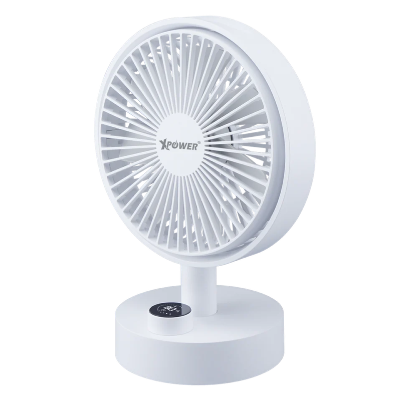 XPower F24 Multi Functional Swing Digital Display Wireless Desk Fan - White