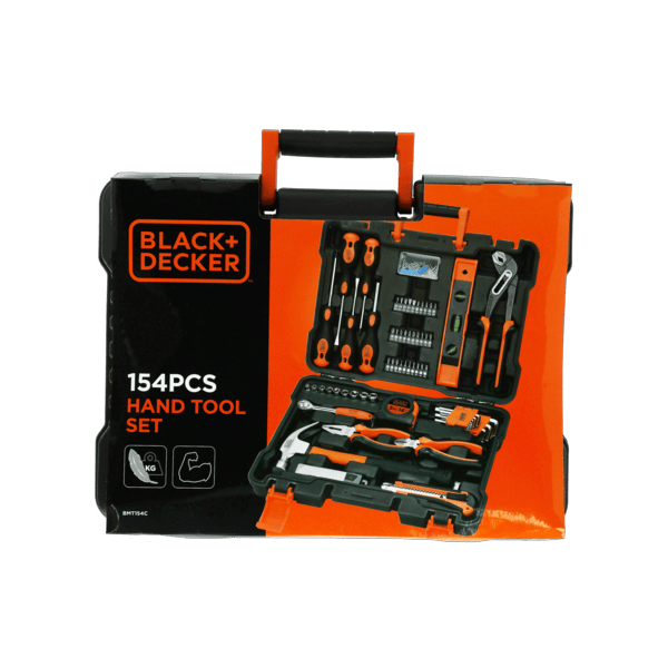 BLACK+DECKER 154 Pieces Hand Tool Kit for Home & Office Use