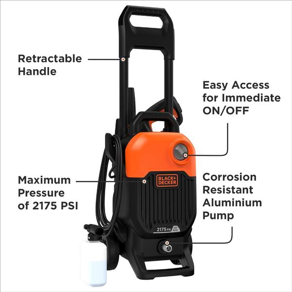 BLACK + DECKER 2000W 150 Bar/2100 PSI Pressure Washer