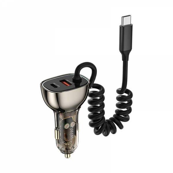 WIWU Wi-QC016 90W Fast Car Charger Transparent Black