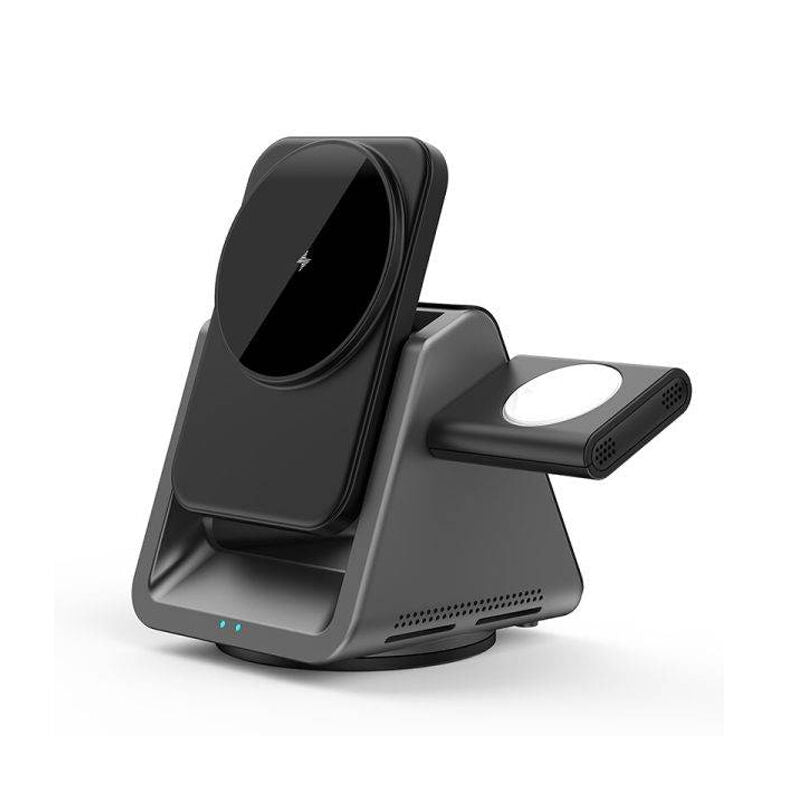 WIWU Wi-W018 3 in 1 Wireless Charger Black