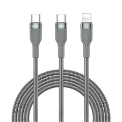 WIWU Wi-C029 C-C+L 100W 1.2M Gray