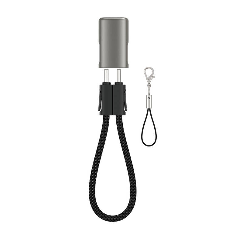 WIWU Concise Series Fast charge zinc alloy braided Cable 60W Wi-C040 C-C 15CM Grey