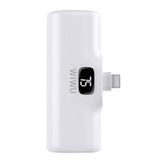 WIWU Wi-P017 Capsule Tail Plug 5000 mAh Mobile Power Supply-L White