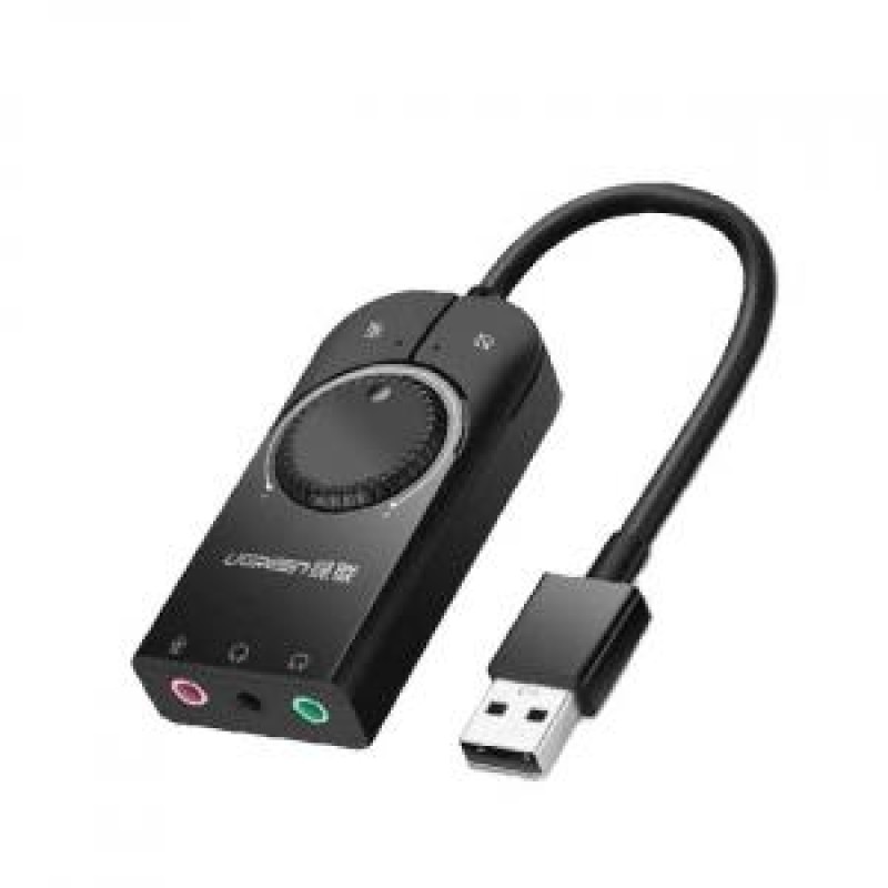UGREEN USB External Sound Audio Card 3.5 mm - Black