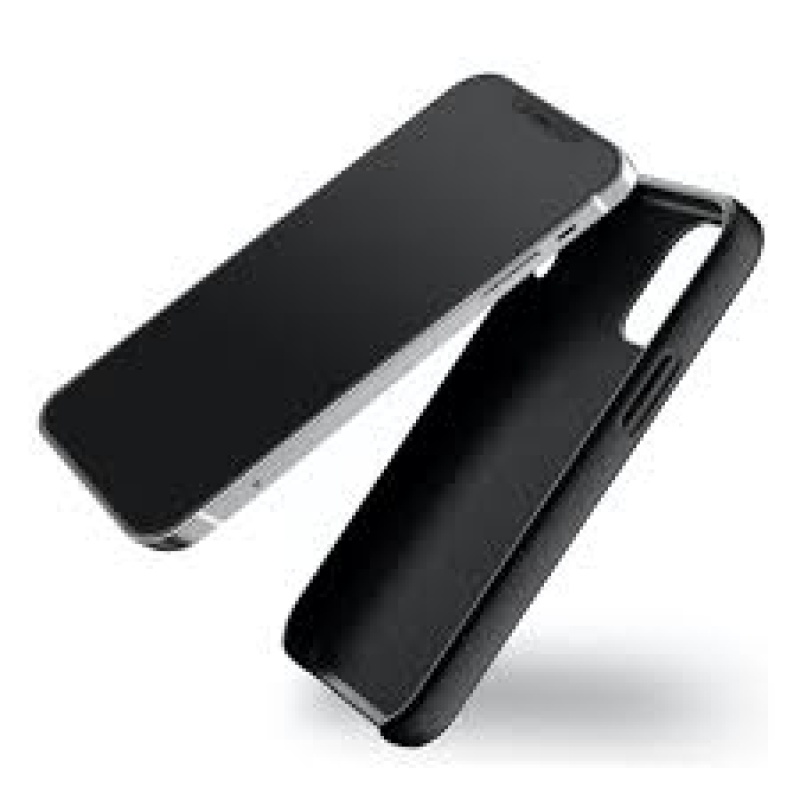 حافظة Mujjo iPhone 12 Mini جلد كاملة - أسود