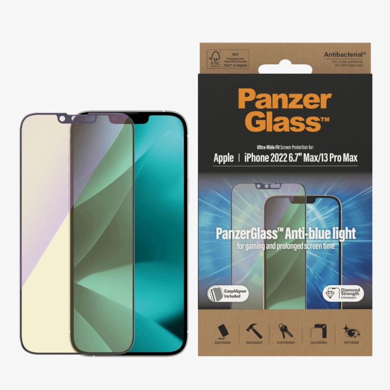 PanzerGlass For iPhone 14 Plus / 13 Pro Max UWF Glass Screen With Applicator - Anti-blue light