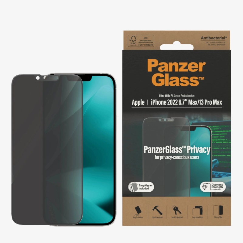PanzerGlass For iPhone 14 Plus / 13 Pro Max UWF Glass Screen With Applicator - Privacy