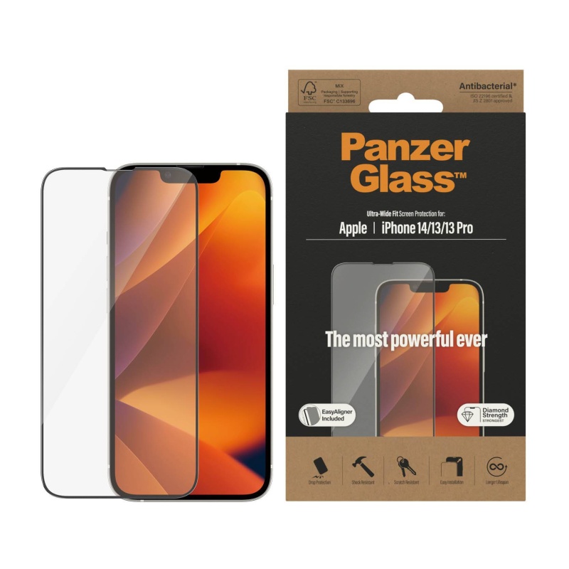 PanzerGlass For iPhone 14 / 13 / 13 Pro UWF Glass Screen With Applicator - Clear