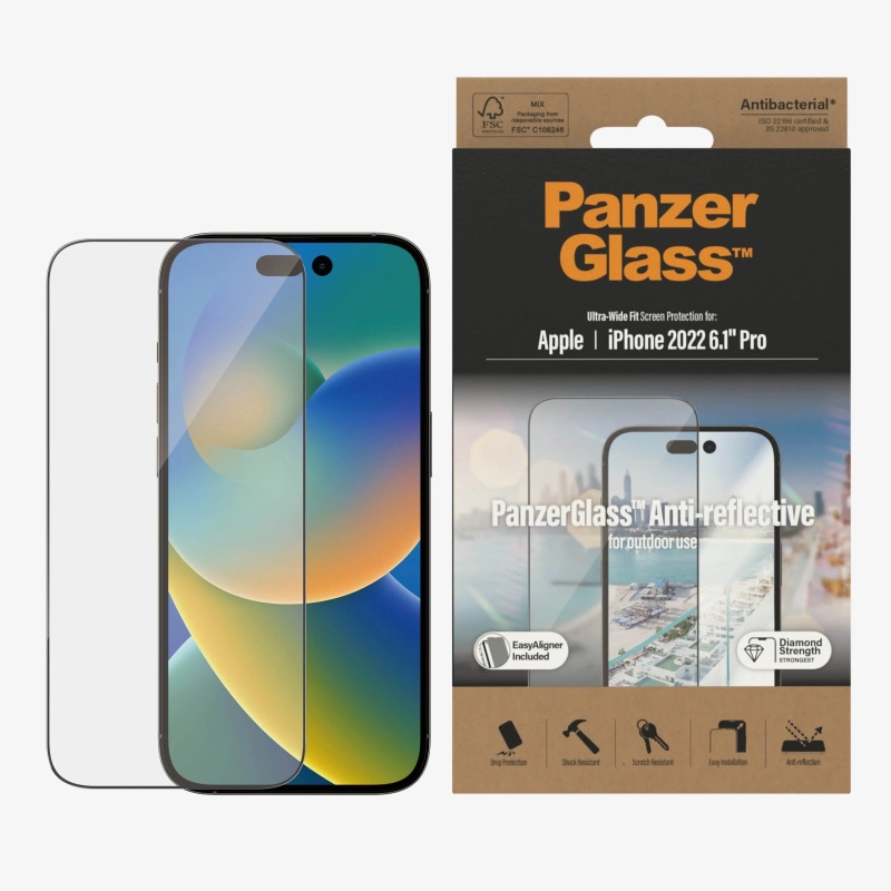 PanzerGlass For iPhone 14 Pro UWF Glass Screen With Applicator - Anti-reflective
