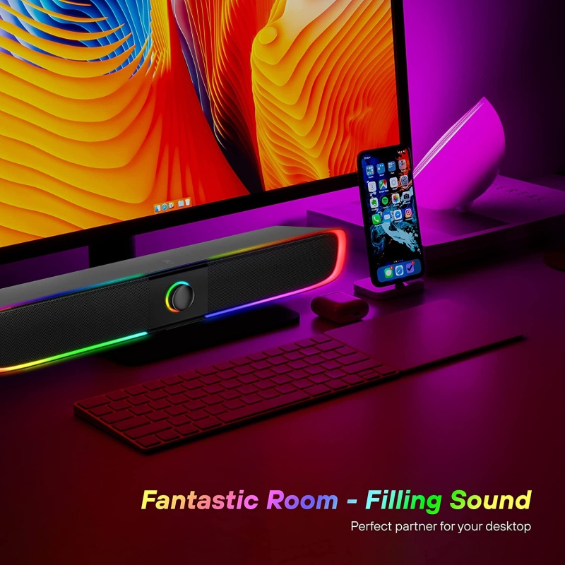 SK 600-RGB  اكس تريك مكبر صوت ستيريو للألعاب مع إضاءة خلفية وتحكم باللمس