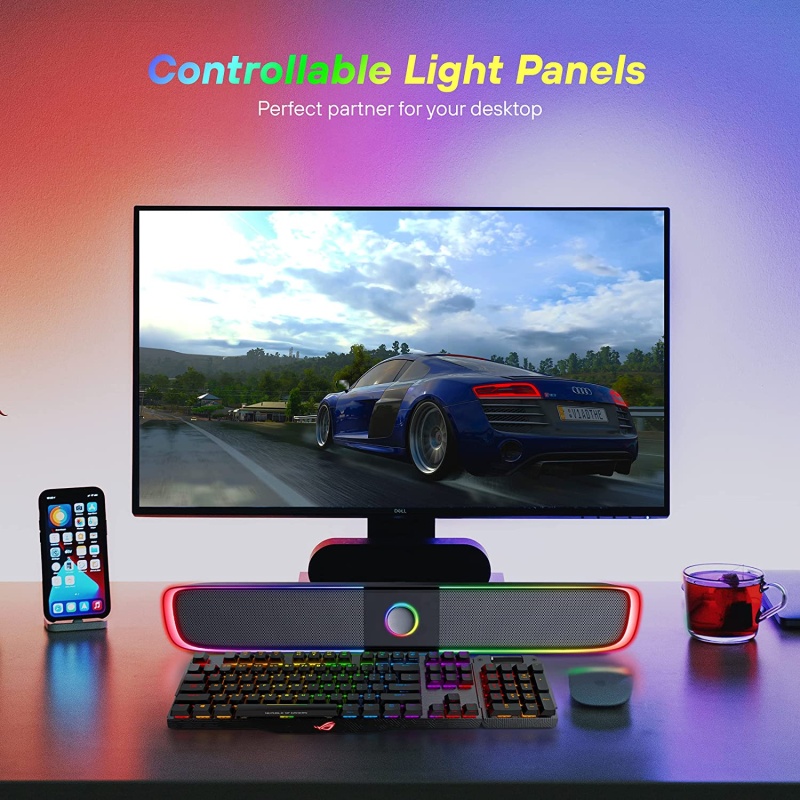 SK 600-RGB  اكس تريك مكبر صوت ستيريو للألعاب مع إضاءة خلفية وتحكم باللمس