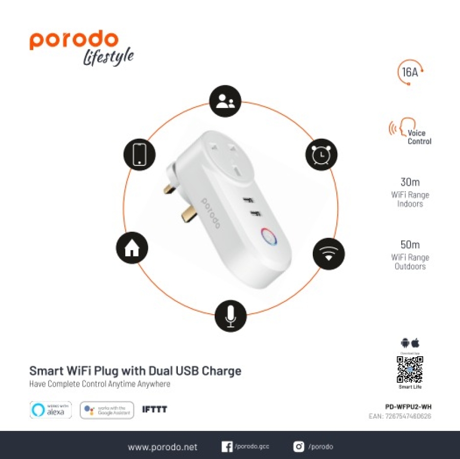Smart WiFi Plug Dual USB Charge