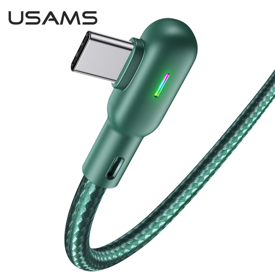 Cable at a double -type Cly cable with color lighting with colored lighting Green