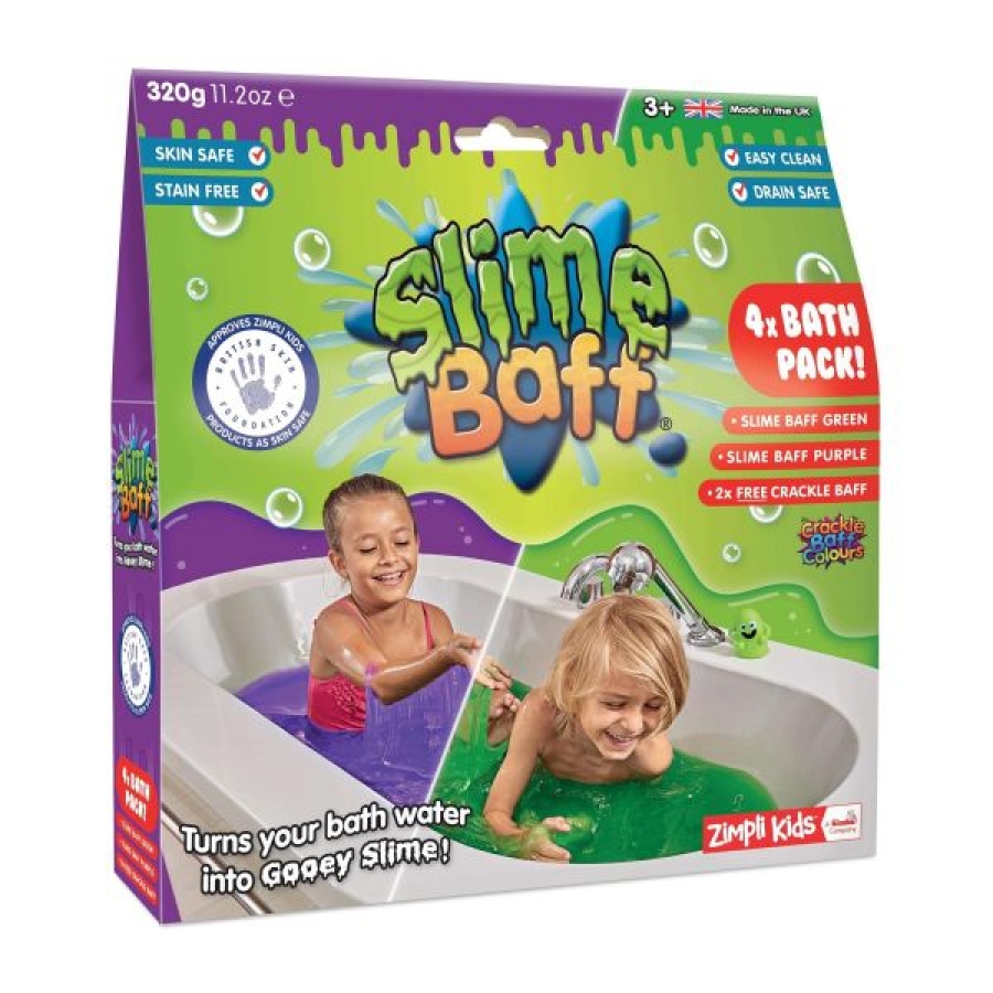 Slime Baff green-purple 600g + 2 Crackle