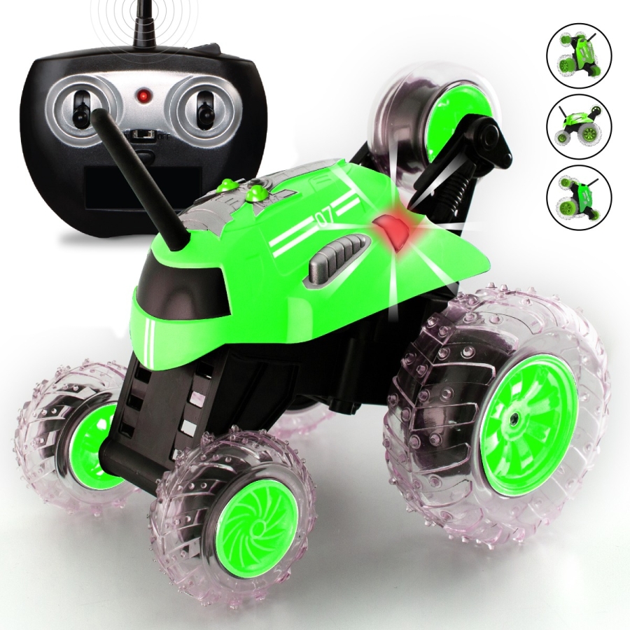 TOYS RC MINI THUNDER TUMBLER CAR GREEN