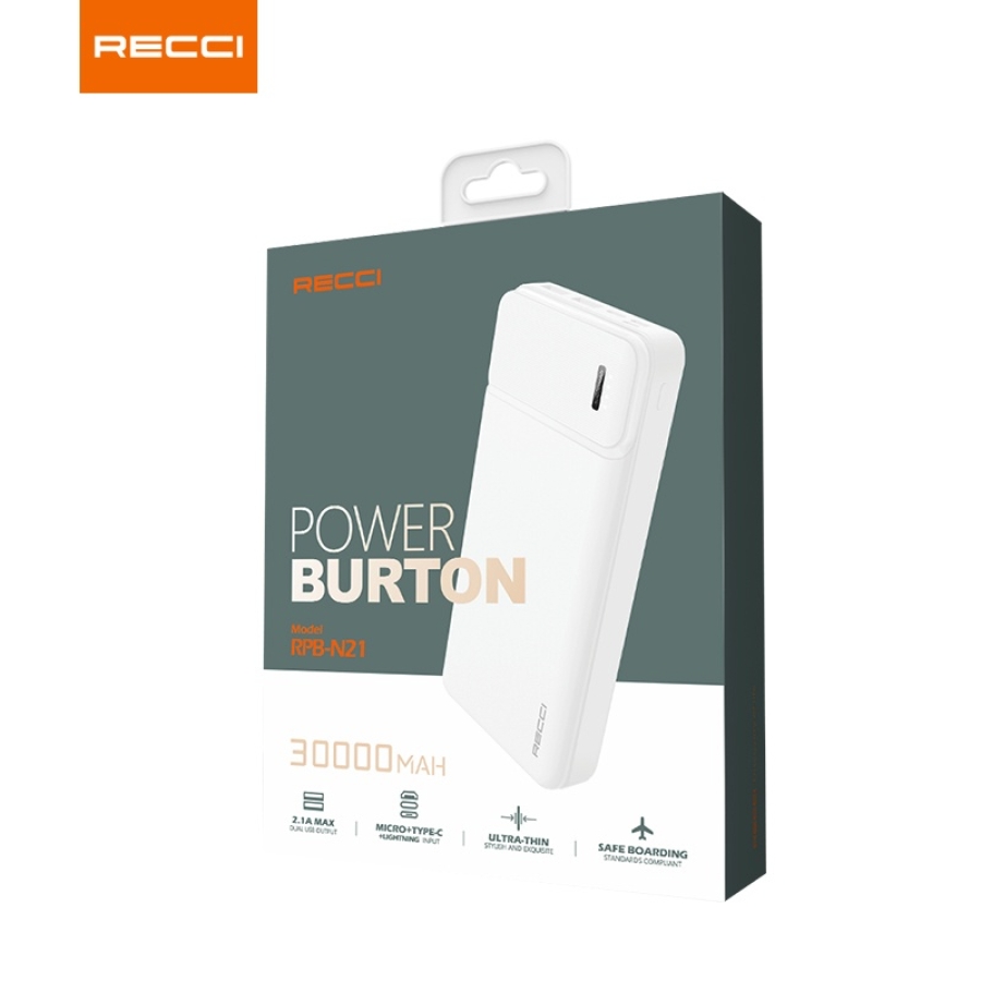 RECCI 30000 MAH POWERBANK WH